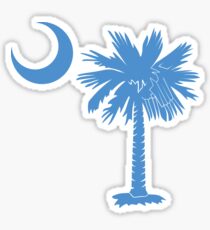 Light Blue Palmetto Moon Sticker