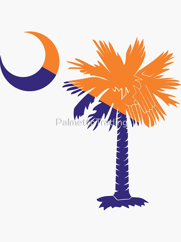 Orange and Purple Palmetto Moon by PalmettoTrading