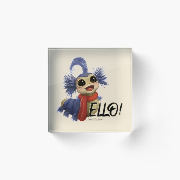 Labyrinth Worm Acrylic Block