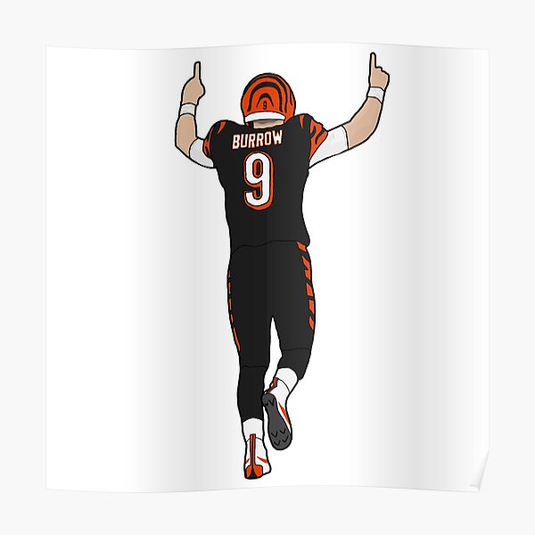 Joe Burrow 9 - Cincinnati Bengals Jersey Poster for Sale by sgkrishna