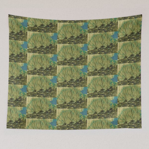 Item preview, Golden abstract landscape designed and sold by bunlinked.