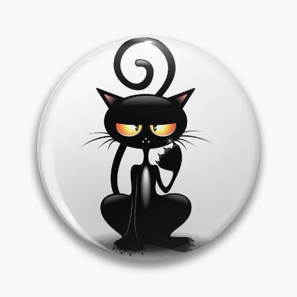 Item preview, Cat Cattish Angry Black Cat funny Character designed and sold by BluedarkArt.