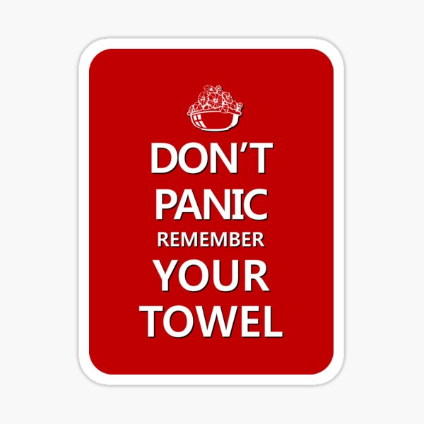 DON'T PANIC Sticker Sticker