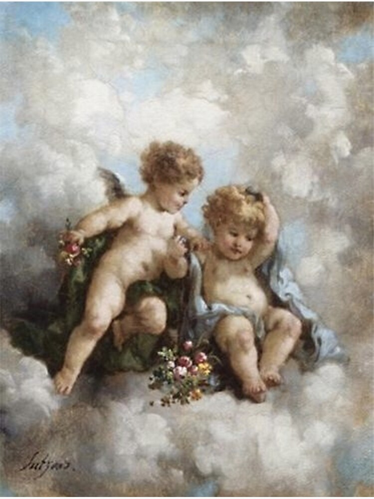 Cherub Renaissance Art Aesthetic UPDATED Sticker For Sale By   Bg,f8f8f8 Flat,750x,075,f Pad,750x1000,f8f8f8.u4 