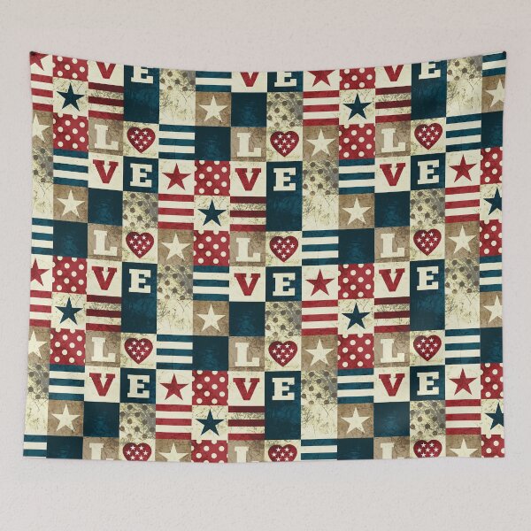 Item preview, Love America Patchwork designed and sold by LisaMarieArt & Illustration.