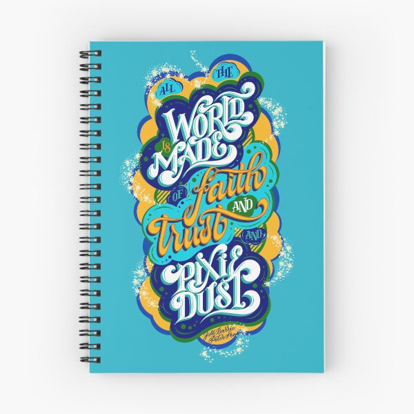 Item preview, All the world is made of faith and trust and pixie dust. Peter Pen. J.M.Barrie. designed and sold by BananiLettering.