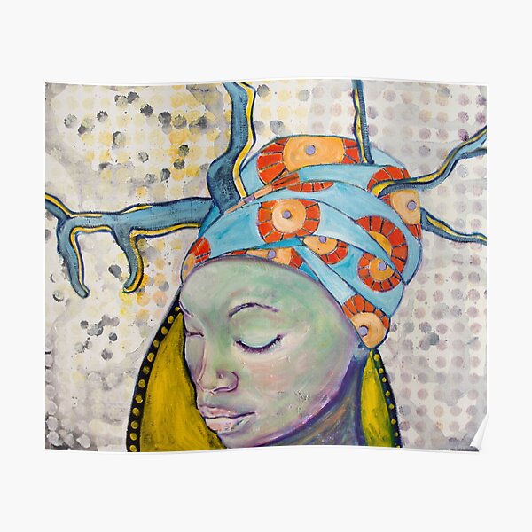 Baobab woman writing picture Poster