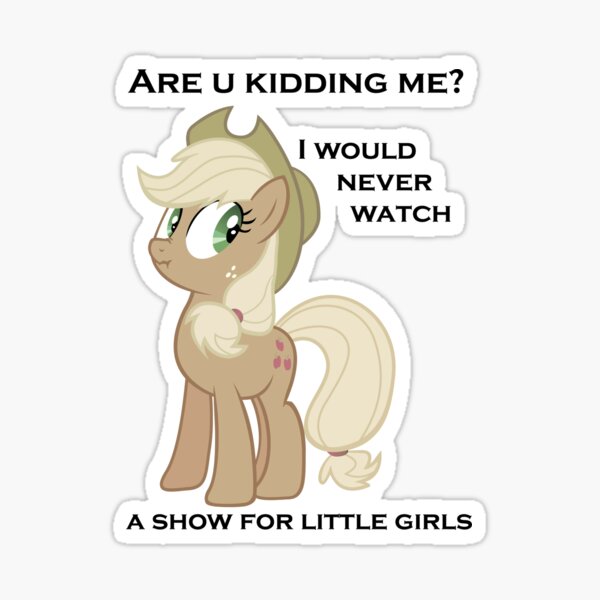 Vista previa del artículo con la obra « eh? este pony ??? ¡DIOS MIO! ¡Es Applejack! Ella vive en Ponyville con todos sus amigos. Ella trabaja en la granja de manzanas de su familia y ... ah ... pero ... no», diseñado y vendido por Kuzcorish.