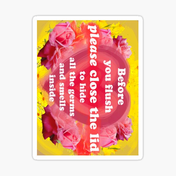 toilet seat sign Sticker