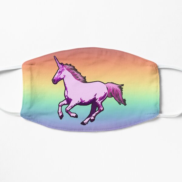 Pink Unicorn Rainbow Flat Mask