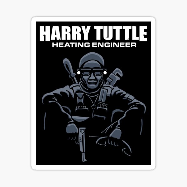 Item preview, Harry Tuttle - Heating Engineer - Stickers designed and sold by DoodleDojo.