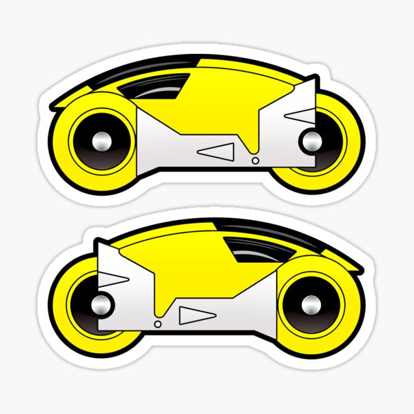 TRON Classic Yellow Lightcycle Stickers Sticker