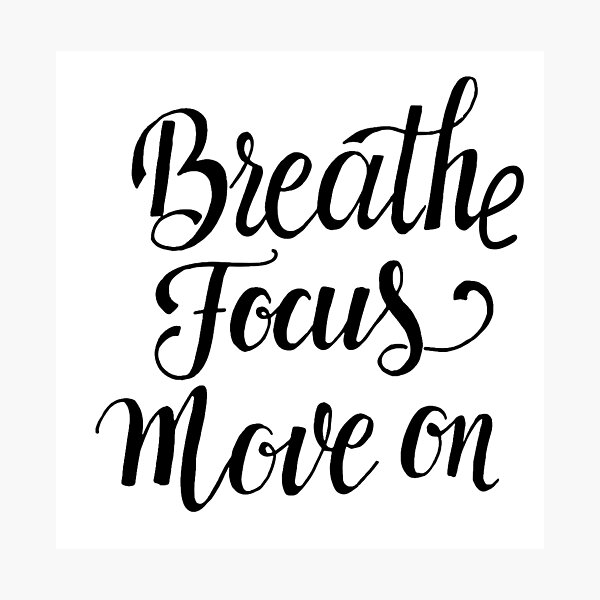 Item preview, Breathe Focus  Move On   Positive Message  designed and sold by monpetitbijou.