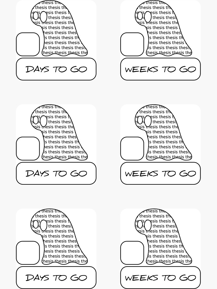 Thesis Monster Stickers (days & weeks) - two lof bees by Cheeseness