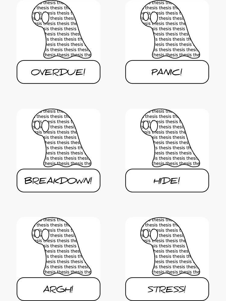 Thesis Monster Stickers (panic) - two lof bees by Cheeseness