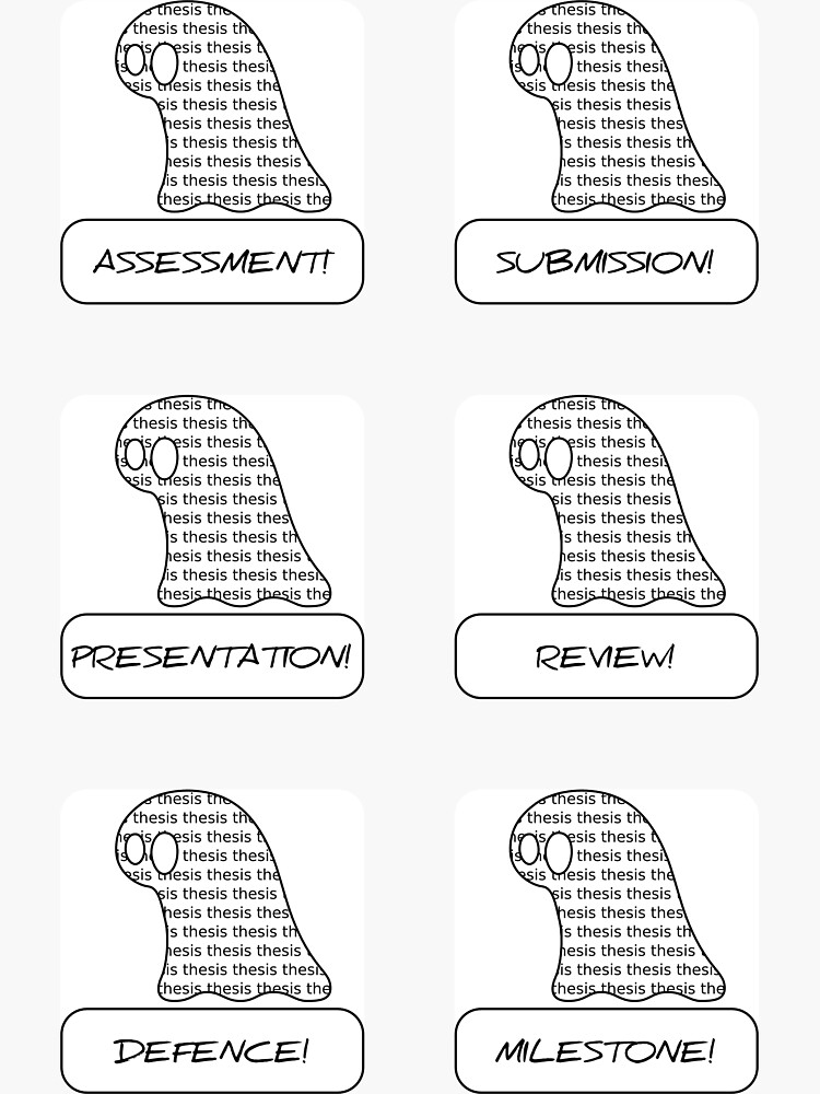 Thesis Monster Stickers (assessment) - two lof bees by Cheeseness