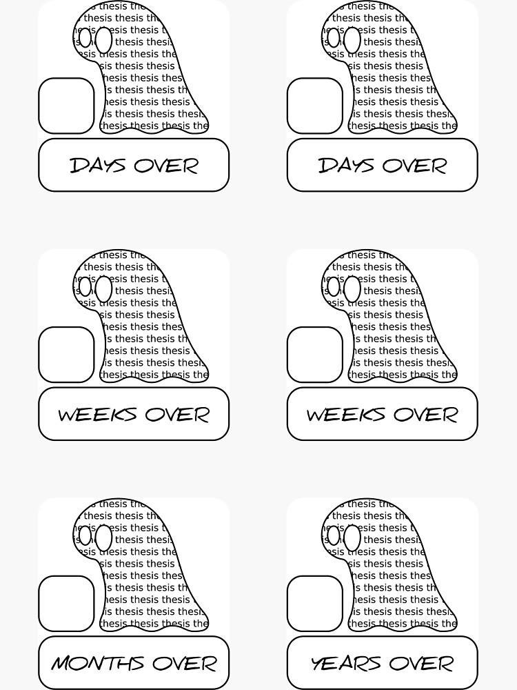 Thesis Monster Stickers (overdue) - two lof bees by Cheeseness