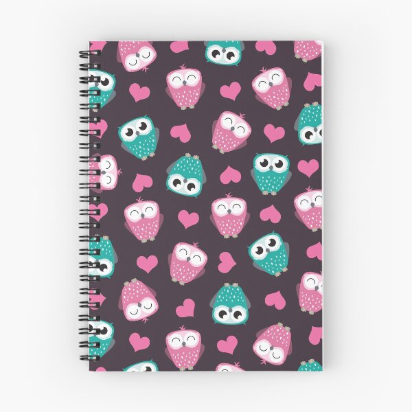 Item preview, Pink and Blue Owls with Love Hearts designed and sold by LisaMarieArt & Illustration.