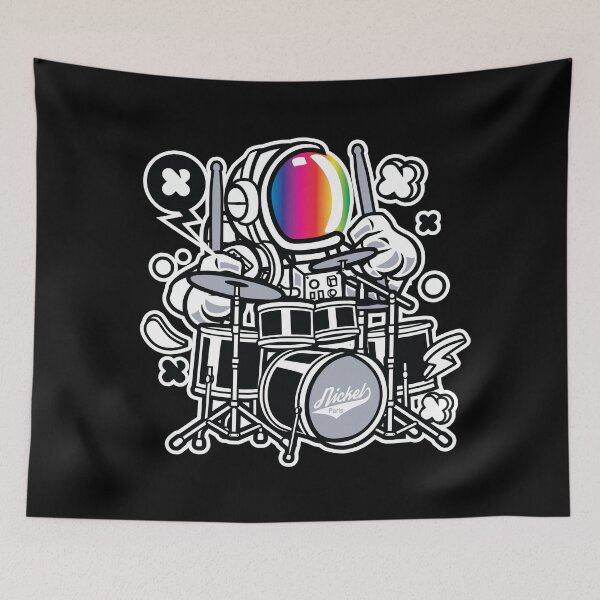 Item preview, Astronaut Drummer Spaceman - Over the Rainbow. designed and sold by Nickelparis.