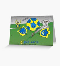 EURO 2012 binary options news cartoon Greeting Card