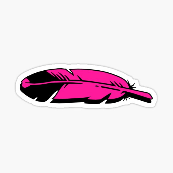 Hooger Booger Feather Pink Sticker