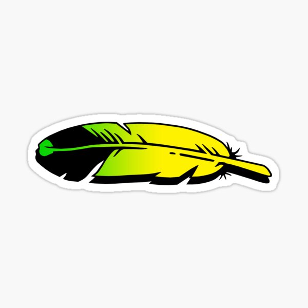 Hooger Booger Feather Yellow Sticker