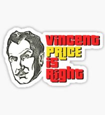 Vincent Price is Right Larger Sticker