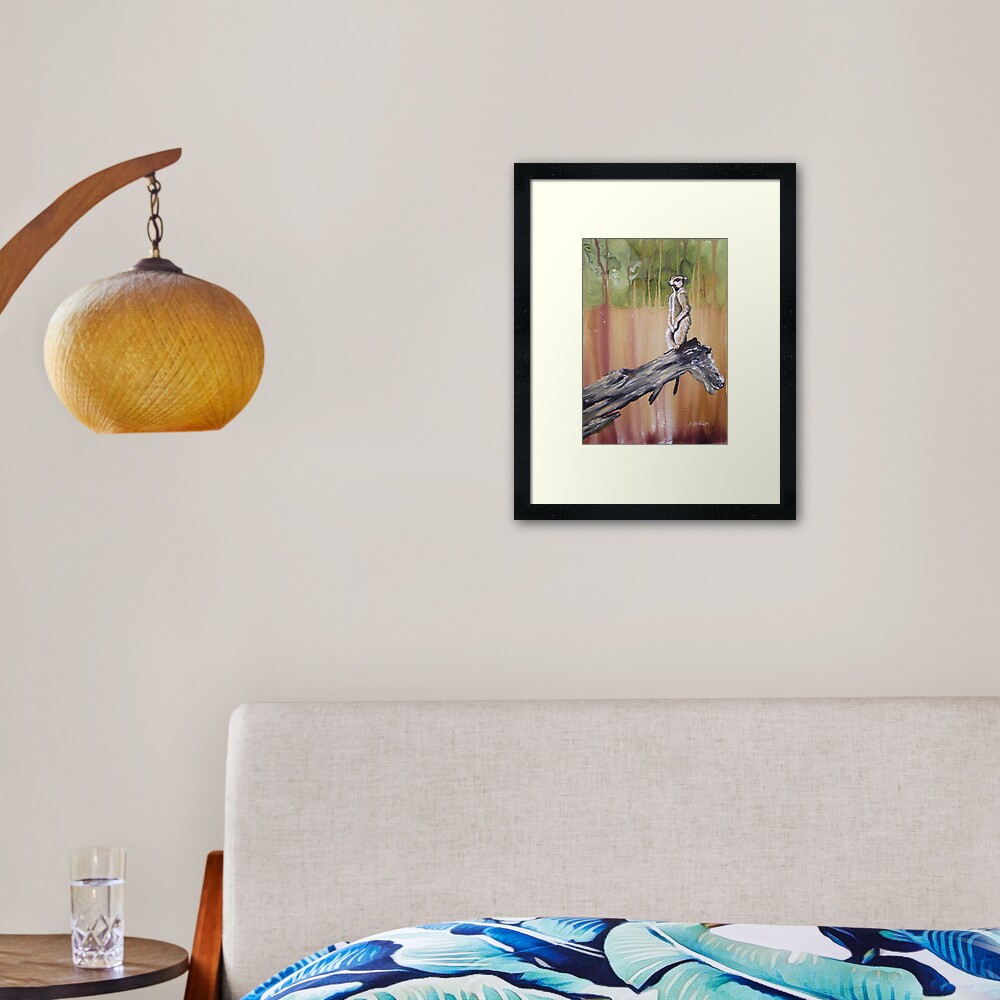 Meerkat Lookout Framed Art Print