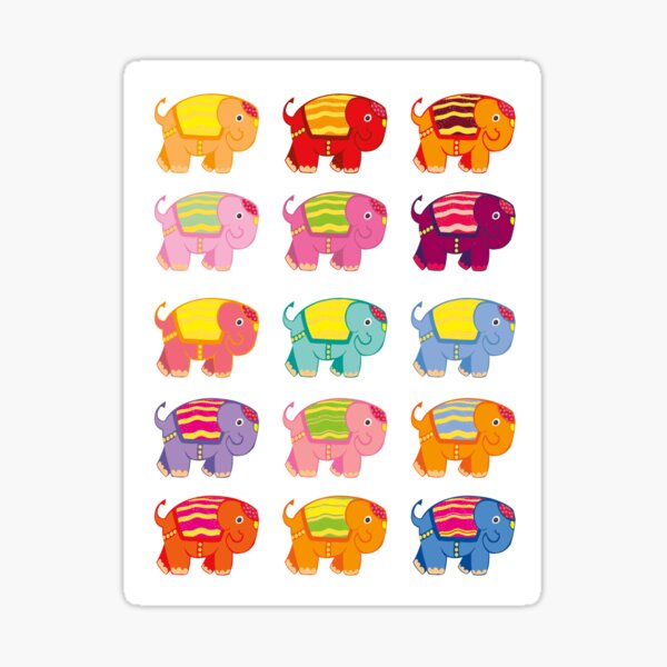 elephant stickers Sticker