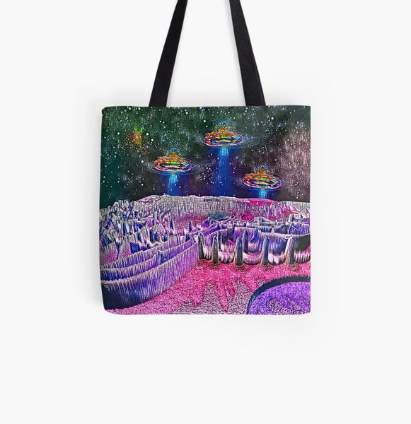Intergalactic Airport Of Galaxia Mystica All Over Print Tote Bag