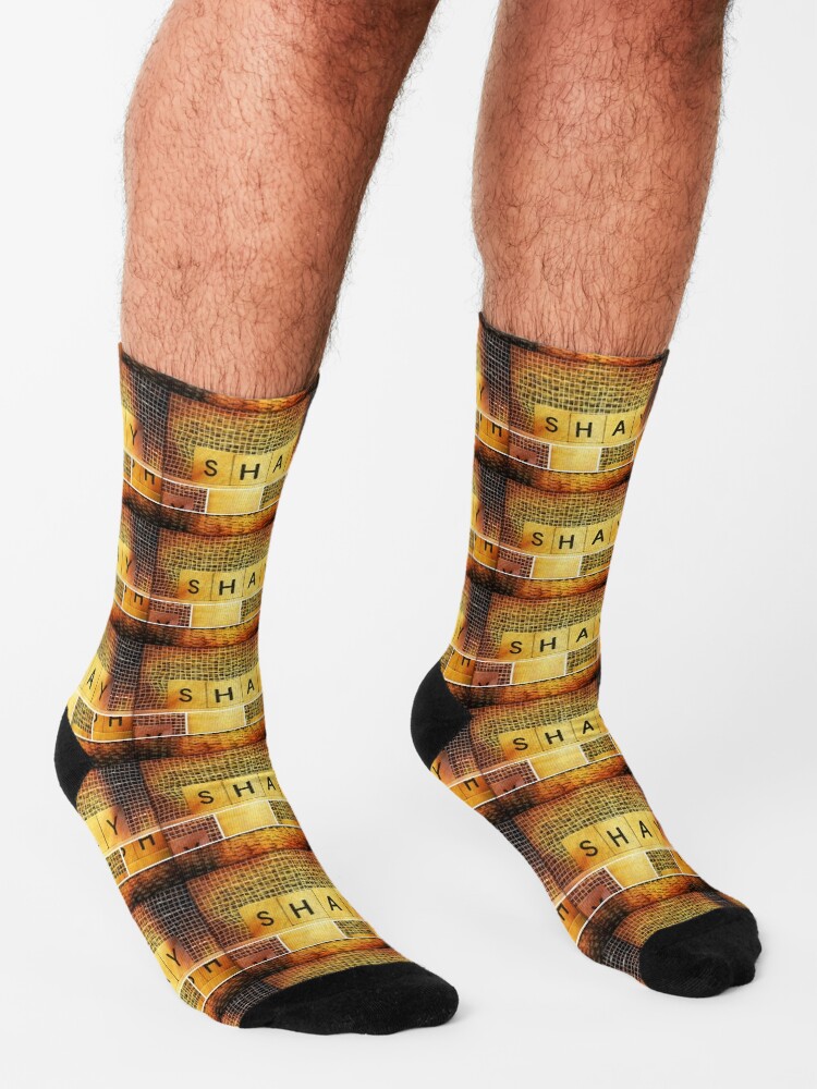 Alternate view of Shay socks, Shay mug, Shay travel mug, A gift for Shay, Hebrew name Socks