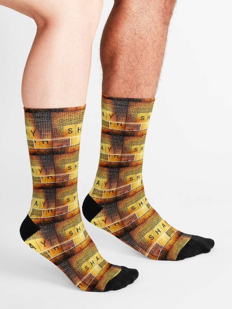 Alternate view of Shay socks, Shay mug, Shay travel mug, A gift for Shay, Hebrew name Socks