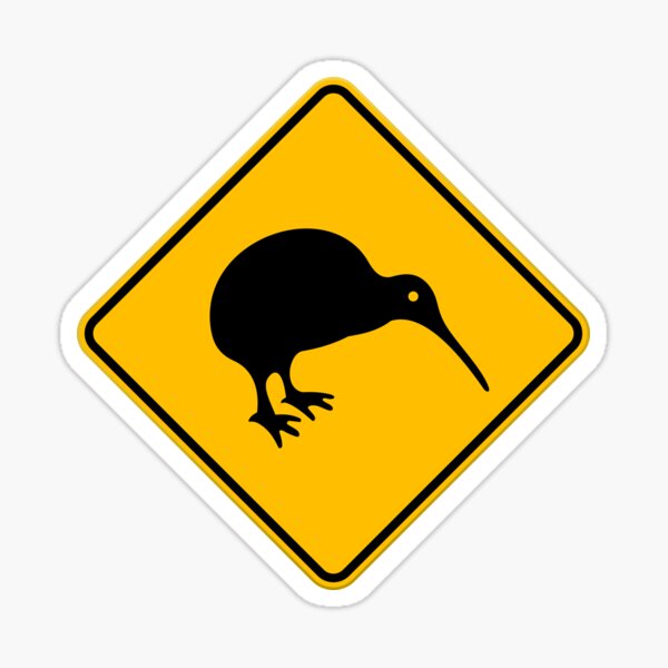 Kiwi Sign Post Sticker