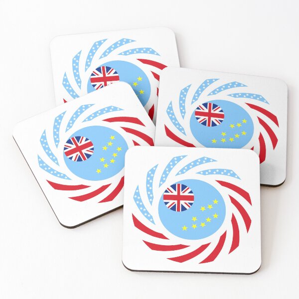 Item preview, Tuvaluan American Multinational Patriot Flag Series designed and sold by Carbon-Fibre Media.