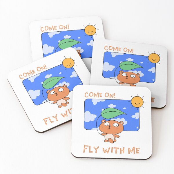Item preview, Come on! Fly with me. Cute Kawaii Bear designed and sold by TamGustam.