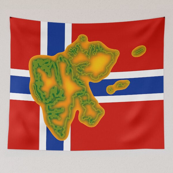 Item preview, Flag of Norway with Map of Svalbard designed and sold by Havocgirl.