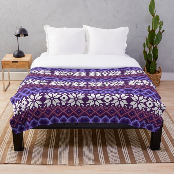 Ulos and Scandinavian inspired Weave Throw Blanket