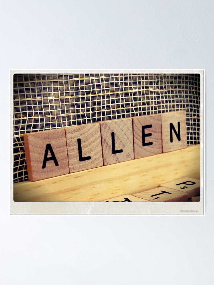 Alternate view of Allen bag, Allen socks, Allen, Allen notebook, Allen greeting card Poster