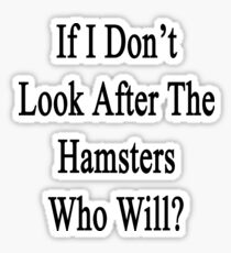 If I Don't Look After The Hamsters Who Will Sticker