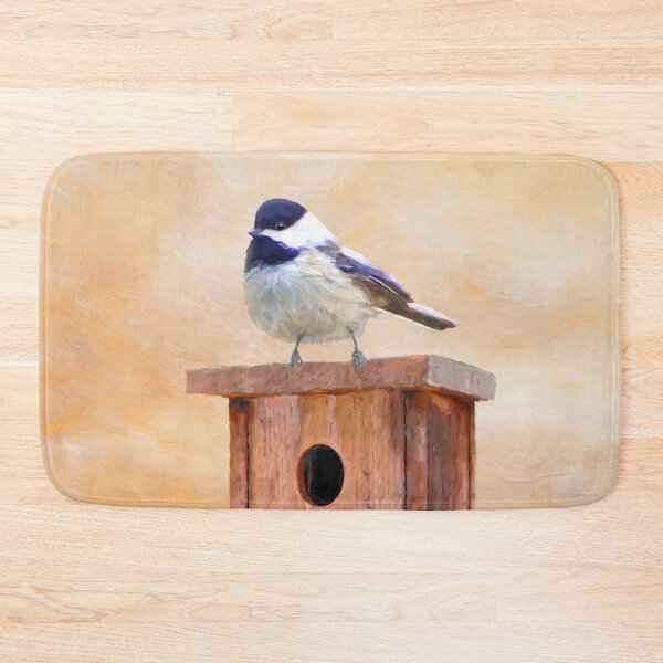 Item preview, Chickadee on Birdhouse designed and sold by alpendesigns.