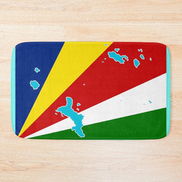 Item preview, Seychelles Flag with Map of the Seychelles Islands designed and sold by Havocgirl.