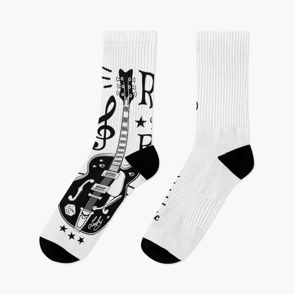 Item preview, Rock and Roll Guitar Rockabilly Music Vintage Microphone Classic Biker Sock Hop  designed and sold by MemphisCenter.