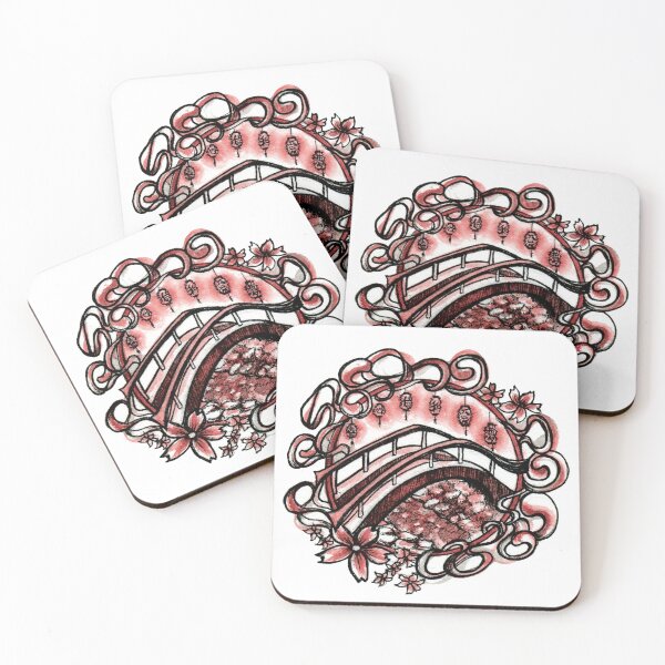 Item preview, Japanese Bridge with Abstract Background designed and sold by beelunary.
