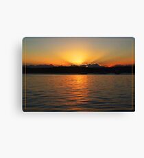 Sun setting at Moreton Bay Canvas Print
