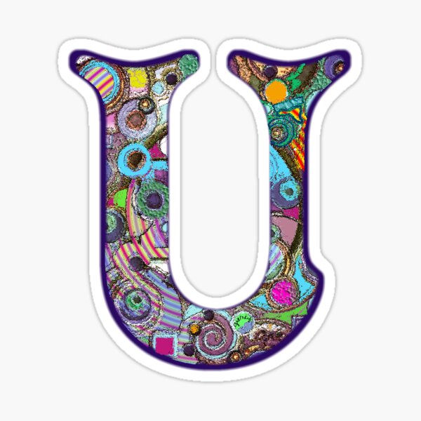 "The Letter U" Sticker by gretzky Redbubble
