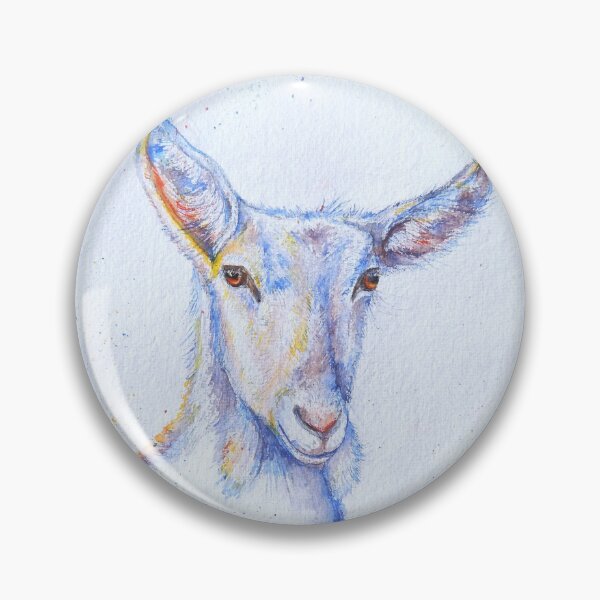 Item preview, Watercolor goat painting  designed and sold by Stephanie  Skeem.