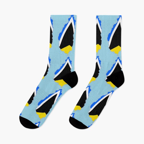 Item preview, St Saint Lucia Map with St Lucia Flag designed and sold by Havocgirl.