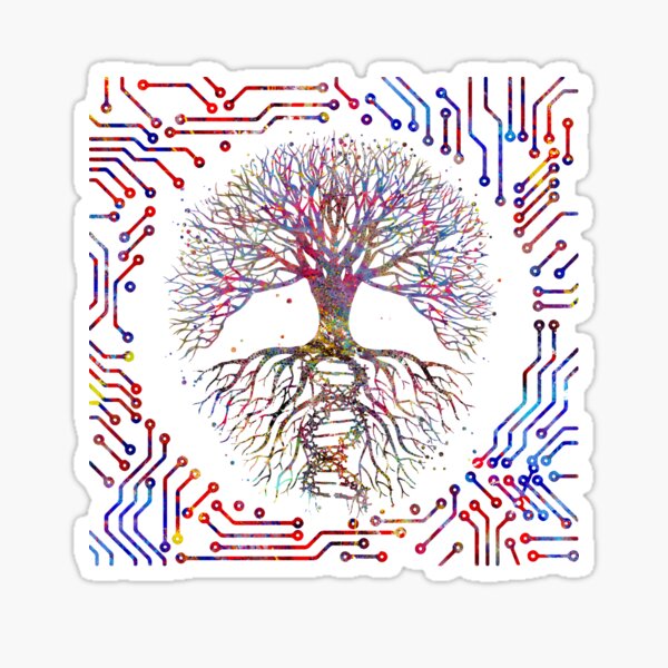 Item preview, Tree of life with the roots of DNA designed and sold by Rosaliartbook.