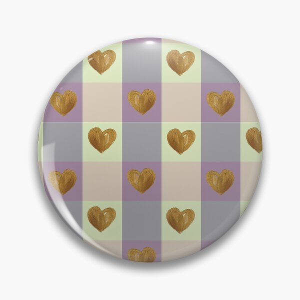 Item preview, Checker Gold Heart designed and sold by primasart.