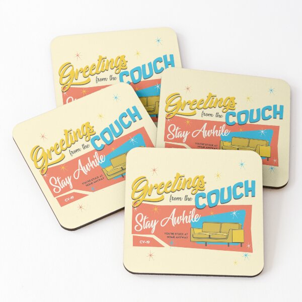 Item preview, Greetings from the couch designed and sold by Wonderful world of whimsical Art of yesteryear and today .